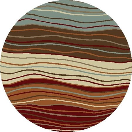 CONCORD GLOBAL TRADING Concord Global 97600 5 ft. 3 in. Chester Waves - Round; Multi Color 97600